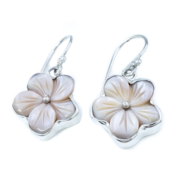 Pink Mother hotsell of Pearl & Sterling Silver Earrings