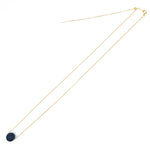 Adjustable Gold Solitaire Apatite Necklace