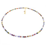Multi Gemstones Necklace with Pyrite