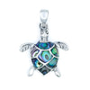 Small Turtle Pendant with Abalone Shell & Sterling Silver