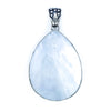 Sterling Silver & Abalone Shell Pendant with Blue Topaz