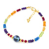 Tahitian Pearl, Multi Gemstone & 14k Gold Filled Rainbow Bracelet