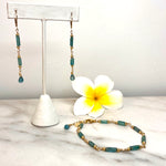 Blue Tourmaline & 14k Gold Filled Bracelet and Earrings