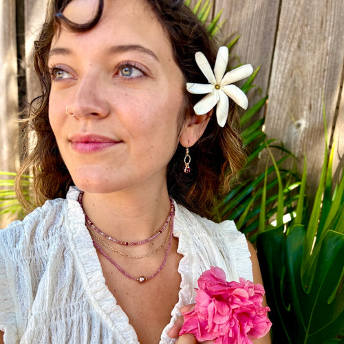 Pink Edison Pearl, Pink Tourmaline & 14k Gold Filled Necklace