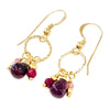 Rubies, Tourmaline & 14k Gold Filled Earrings
