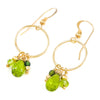 Peridot, Tourmaline & 14k Gold Filled Earrings