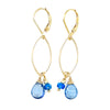Blue Topaz, Apatite & 14k Gold Earrings