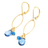 Blue Topaz, Apatite & 14k Gold Earrings