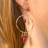 Rubies, Sapphires, & Gold Filled Necklace & Ruby Earrings