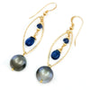 Tahitian Pearls, Apatite, & 14k Gold Filled Earrings