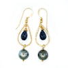 Tahitian Pearls, Kyanite & 14k Gold Fillled Earrings