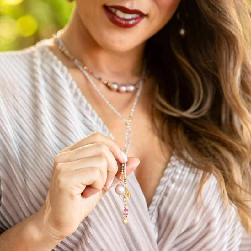 Jewelry designed and handmade by Oceania on Maui featuring Shells, Gemstones, and Pearls