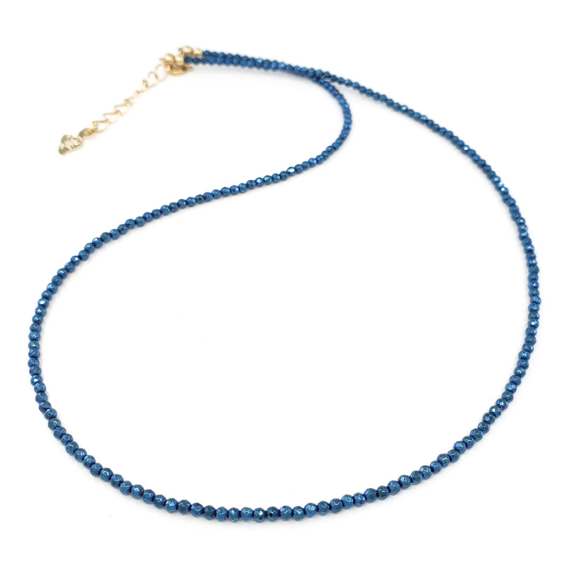 Cobalt Blue Hematite Necklace