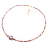 Pink Edison Pearl, Pink Tourmaline, Ruby & 14k Gold Filled Necklace