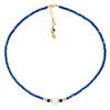 White Edison Pearl, Blue Hematite, 14k Gold Filled Necklace, Bracelet & Earrings