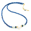 White Edison Pearl, Blue Hematite, 14k Gold Filled Necklace, Bracelet & Earrings
