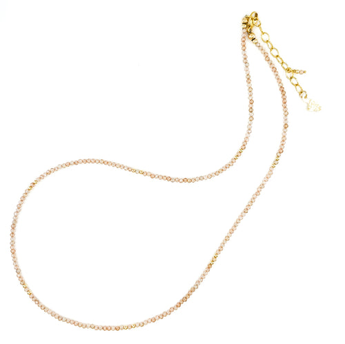Champagne Cubic Zirconia & 14k Gold Filled Necklace