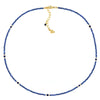 Blue Cubic Zirconia, Lapis, & 14k Gold Filled Necklace