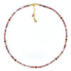 Pink Tourmaline, Rubies & 14k Gold Filled Necklace