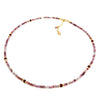 Pink Tourmaline, Rubies & 14k Gold Filled Necklace