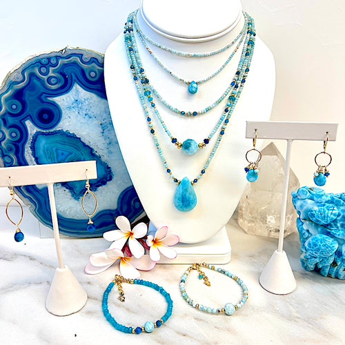 Larimar & 14k Gold Filled Necklace