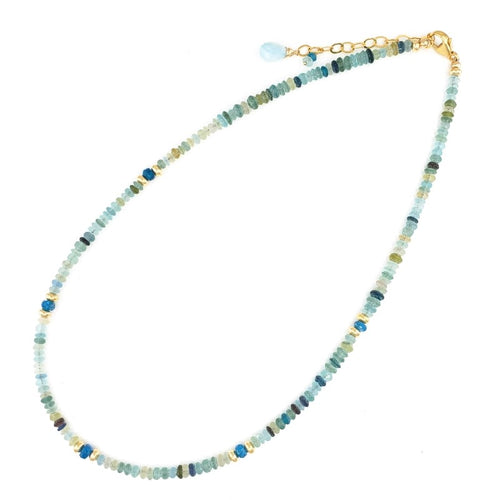 Roman Glass Necklace with Gold Beads