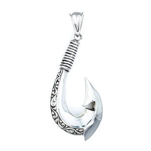 Black Jade Fish Hook Necklace with Adjustable Jade Beads on Black Nylon Cord
