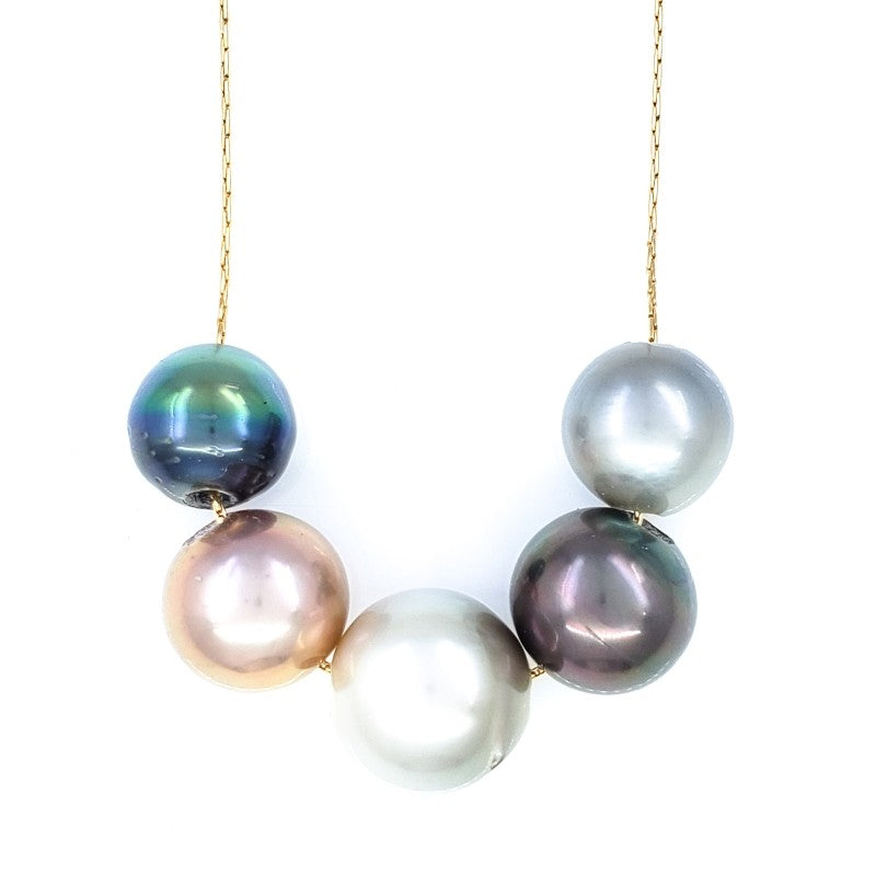 5 Tahitian & Edison Pearls Necklace