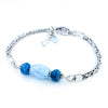 Handmade Sterling Silver Bracelet with Larimar and Apatite