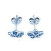 Sterling Silver & Blue Topaz Plumeria Earrings