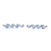 Sterling Silver & Cubic Zirconia Earrings with 3 Waves (Earcrawler)