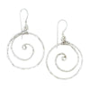 Hammered Sterling Silver Wave Earrings
