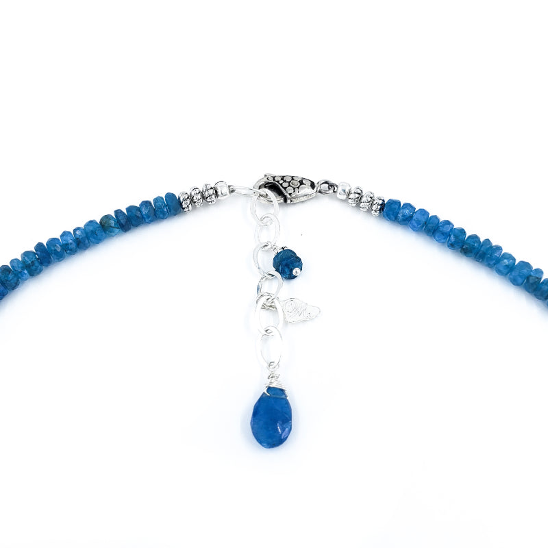 Beaded Apatite and Sterling Silver Necklace