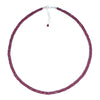 Beaded Rubies Necklace with Sterling Silver Clasp
