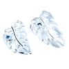 Large Sterling Silver & Blue Topaz Monstera Leaf Pendant