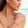 Elegant Red Coral & Sterling Silver Bracelet