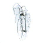 Sterling Silver Monstera Leaf Pendant with Freshwater Pearl