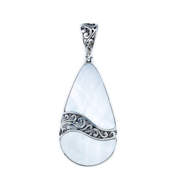 ★PEARLY MORE★ Drop Pendant Magnet Slide Necklace Pearl Pendant Necklace, Three Pearl Drop Pendant - Mikimoto